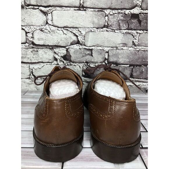 Strada Firenze Brown Leather Cap Toe Lace Up Oxfords Dress Shoes Men Sz 10.5M US - Picture 8 of 16